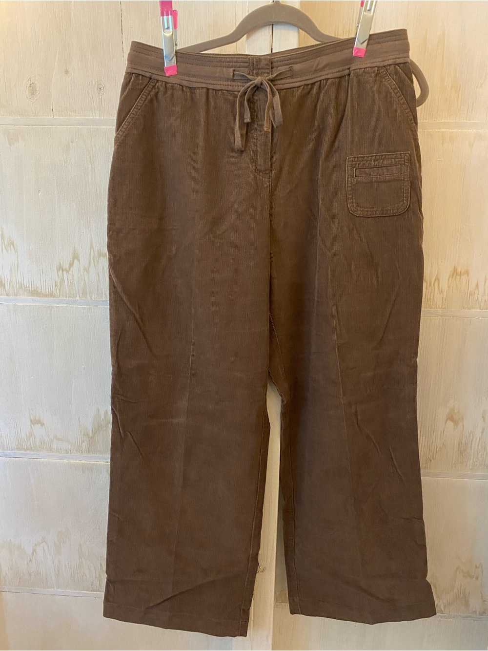 J. Jill Wide-Leg Corduroy Size 12 Pull On Pants in Brown